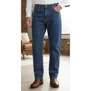KEY Performance Comfort 5-Pocket Jeans Men‎ 34x30 Blue Denim Workwear Cotton NWT